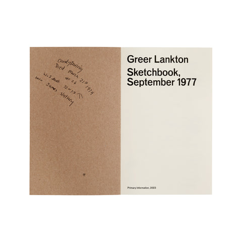Greer Lankton: Sketchbook, September 1977