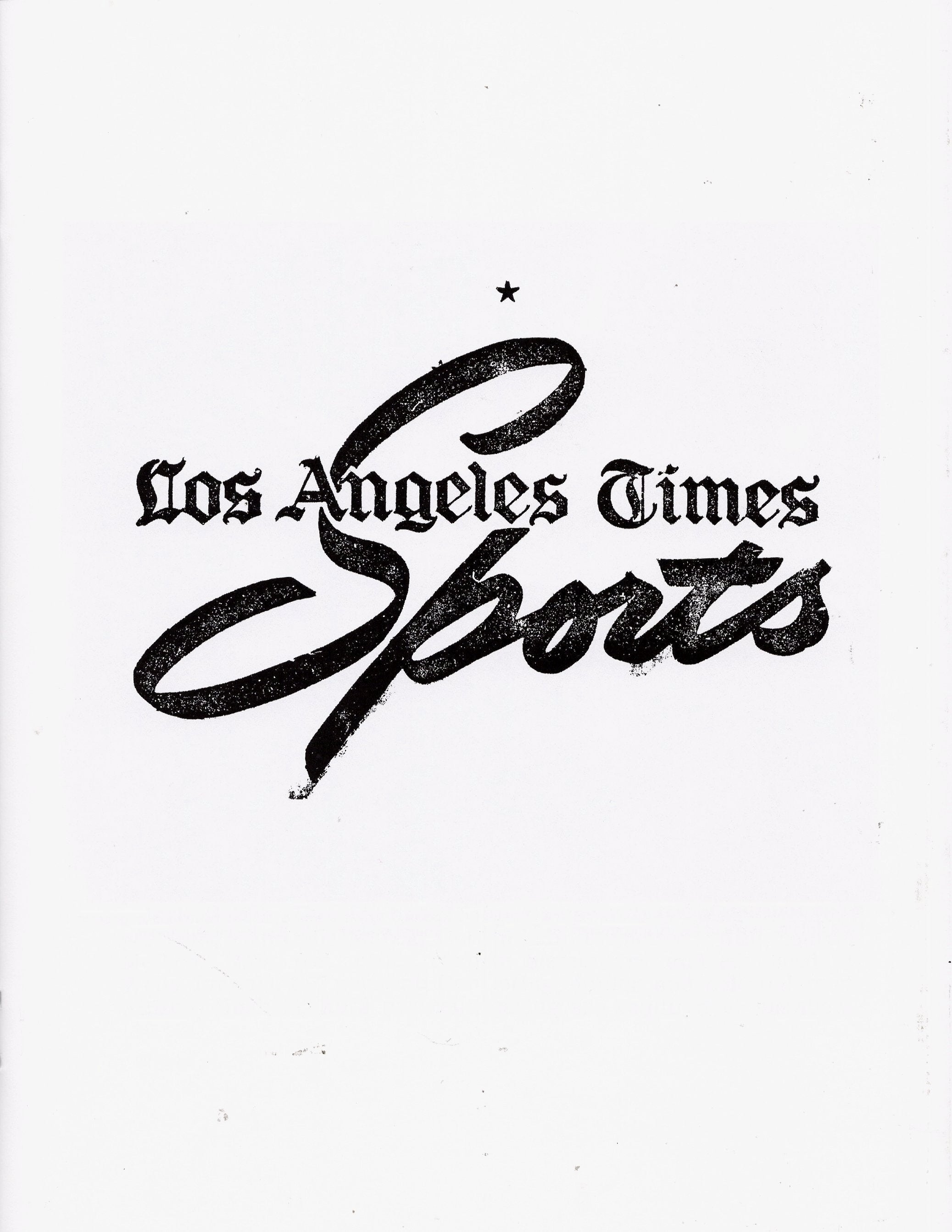 Laura Owens: Untitled Zine (Los Angeles Times Sports)