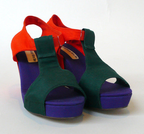 Slow and Steady Wins the Race: Tri-Color Wedge Sandal