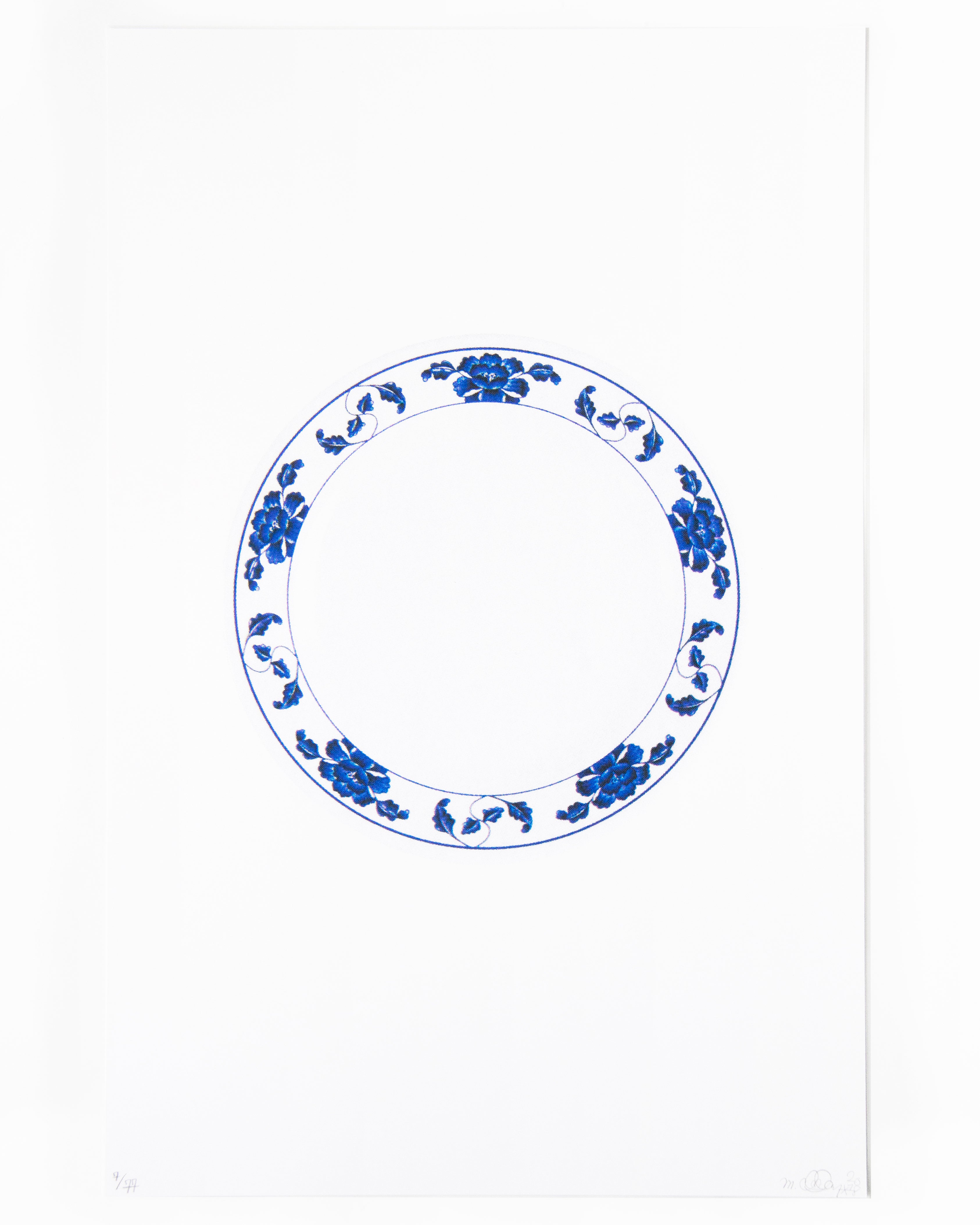 Studio Misa: Blue Lotus Melamine Plate Print