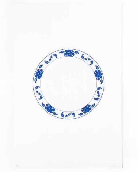 Studio Misa: Blue Lotus Melamine Plate Print