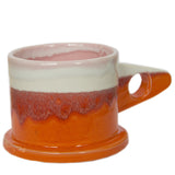 Peter Shire: Medium Mug, Orange with White & Pink