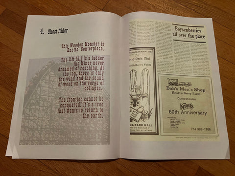 Emily Ryan: Knotts TNT Drop n Doom zine