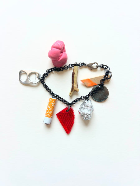 Mended Veil: New York Street Trash Charm Bracelet
