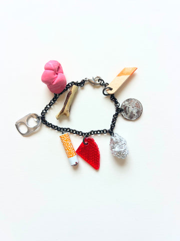 Mended Veil: New York Street Trash Charm Bracelet