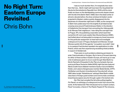 Unearthing the Music - Footnotes to Sonic Resistance in Non-democratic Europe (1950-2000)