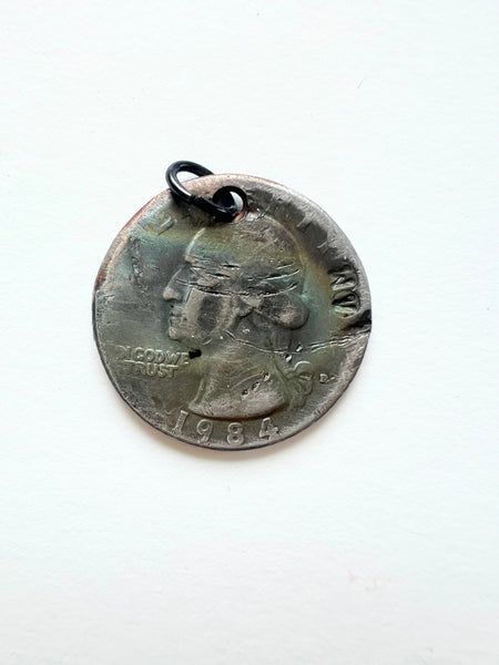 Mended Veil: 1984 Quarter Necklace
