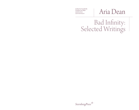 Aria Dean: Bad Infinity