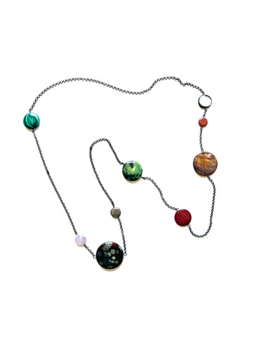Mended Veil: Nine Planets Necklace