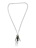 Mended Veil: Self-Reflecting Skeleton Necklace