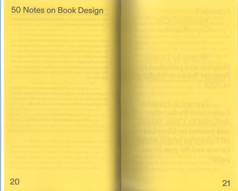 Notes on Book Design By Formal Settings