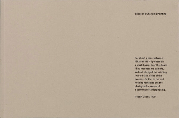 Robert Gober: Slides of a Changing Painting