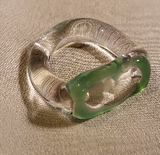 Pear Ware: Jade Baguette Ring