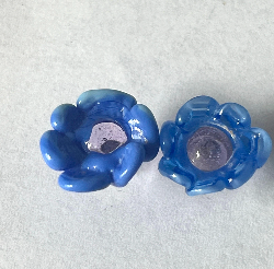 Pear Ware: Periwinkle Flower Stud Earrings