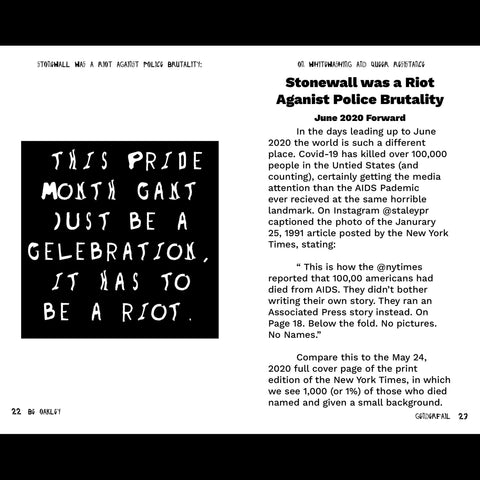 Be Oakley: Stonewall was a Riot (2022 edition)