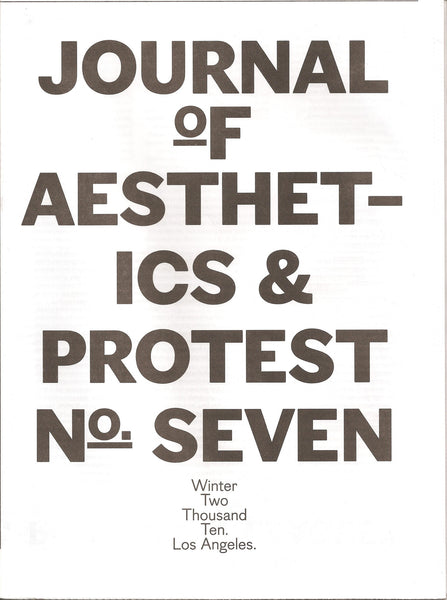 Journal of Aesthetics & Protest