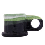 Peter Shire: Espresso Mug, Green with Black