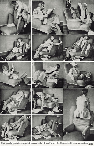 Bruno Munari: Seeking Comfort in an Uncomfortable Chair Poster